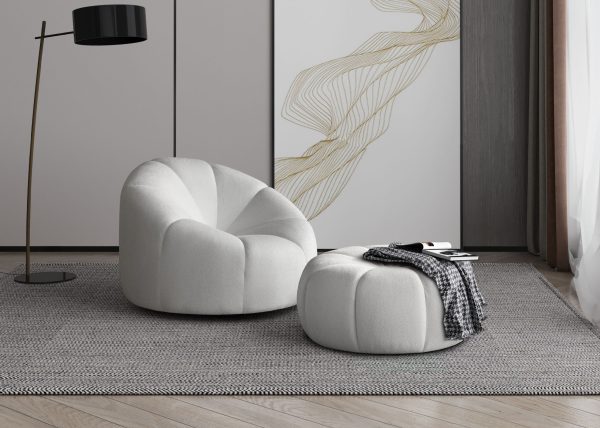 Fotelis su pufu Loft