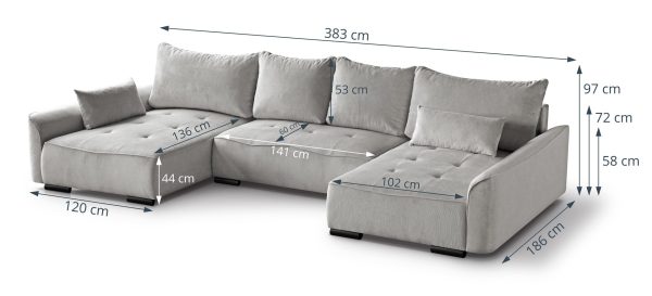 Minkštas kampas Satin U - Image 4
