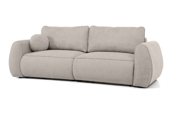 Sofa lova Burne su minkšto kampo funkcija, miego funkcija ir patalynės dėže