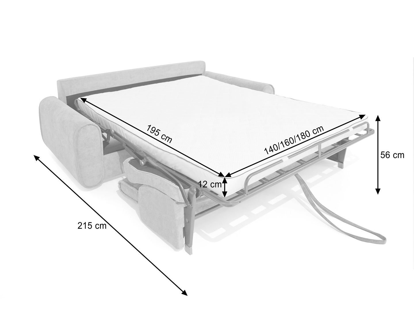 Sofa lova Toretti 140/160/180 (su išlankstomu čiužiniu) - Image 13