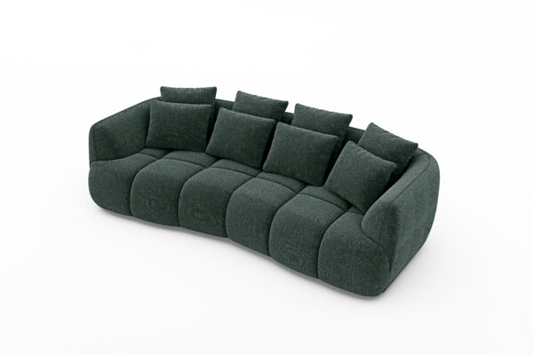 Erdvi sofa Norello Big su minkštomis nugaros pagalvėmis